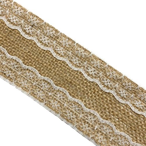 Fita Juta Rendada 6cm - 10 metros