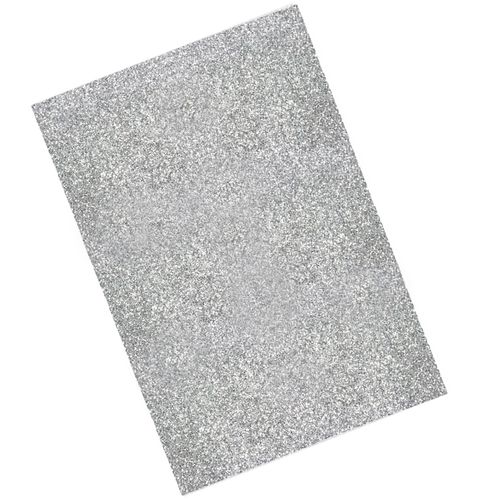 Placa de E.V.A. com Gliter Prata