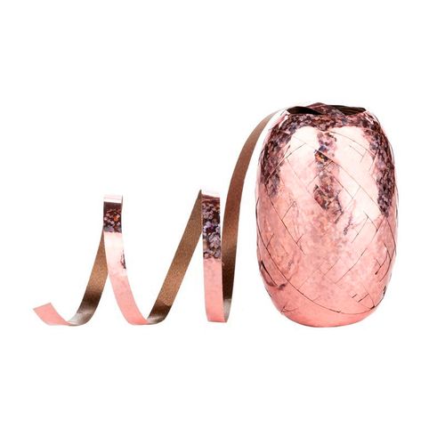 Fitilho Metalizado Holográfico Rosé Gold - 20 metros