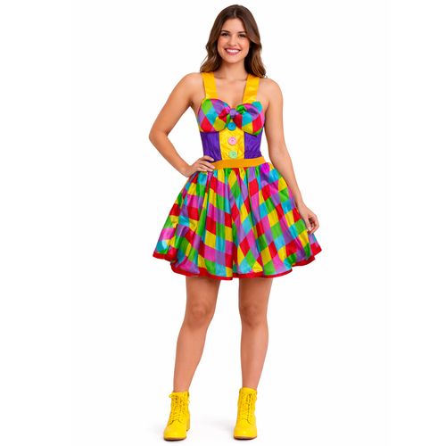 Fantasia Palhaça Jujuba Adulto