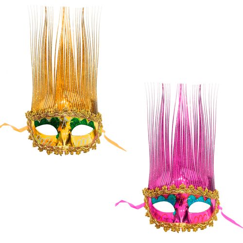 Máscara Luxo com Fio Metalizado