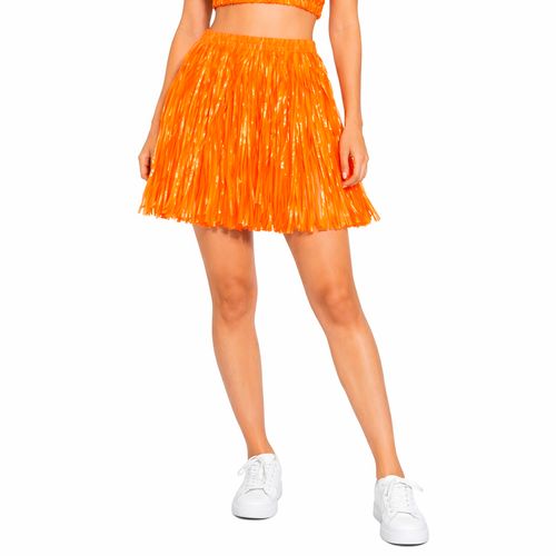 Saia Franja Neon Laranja 40cm