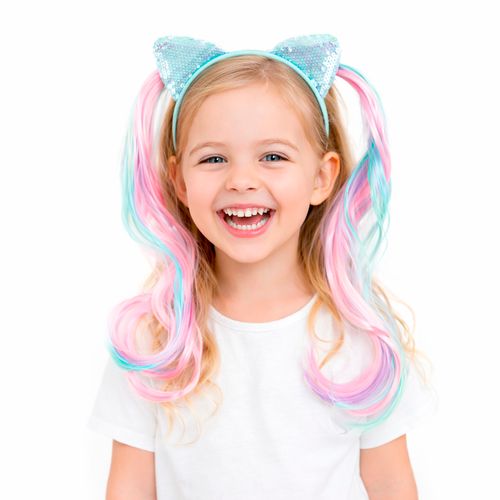 Tiara Gatinha Mechas Luxo