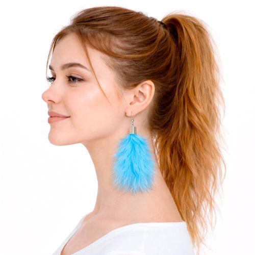 Brinco Penas Azul