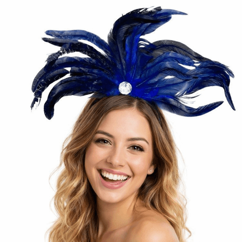 Tiara Carnaval Penas e Pedra Luxo