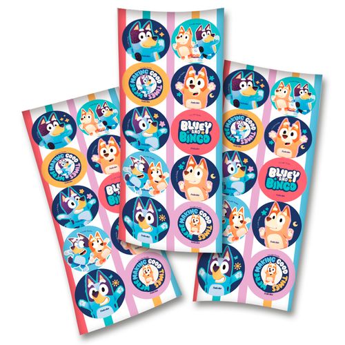 *Adesivo Redondo Bluey Especial - 30 unidades