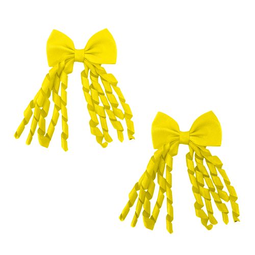 Presilha Laço Rococó Amarelo - par