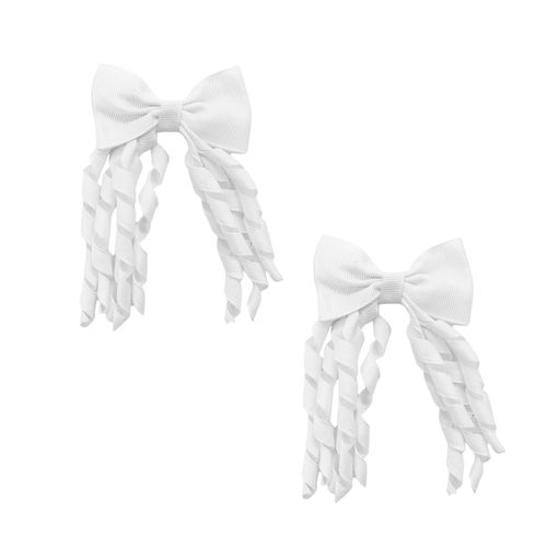 Presilha Laço Rococó Branca - par