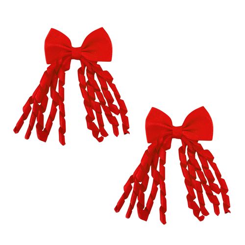 Presilha Laço Rococó Vermelha - par