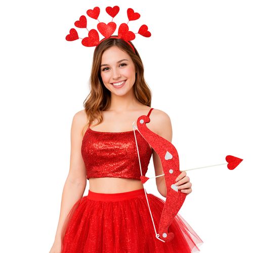 Kit Cupido - Arco e Flecha e Tiara