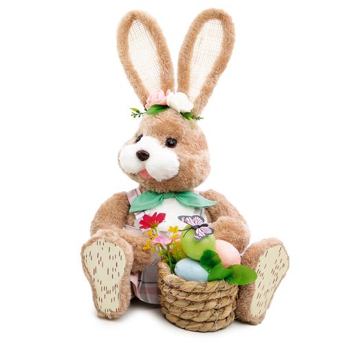 Coelha Decorativa Sentada com Ovinhos - 40cm