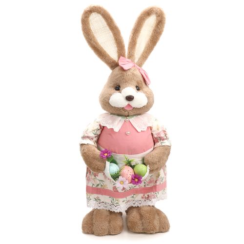Coelha Decorativa em Pé com Ovinhos - 64cm
