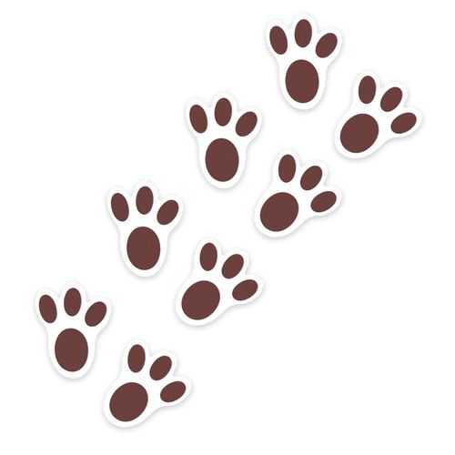 Adesivo Patinhas Marrom - 24 unidades