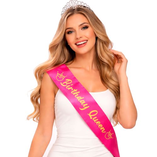 Faixa Birthday Queen Pink