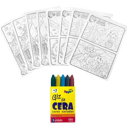 Desenhos para Colorir com Giz de Cera