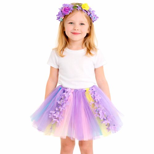 Kit Floral Infantil - Saia e Tiara