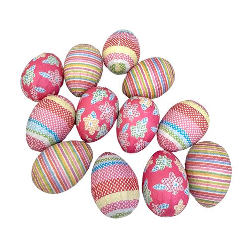 Kit Ovinhos Páscoa Decorados 3,5cm - 12 unidades