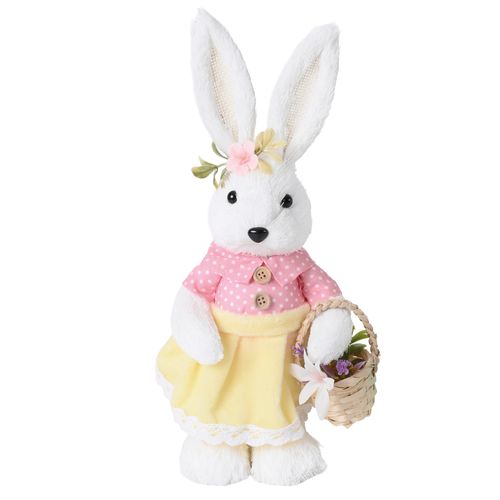 Coelha Decorativa com Cestinha - 33cm