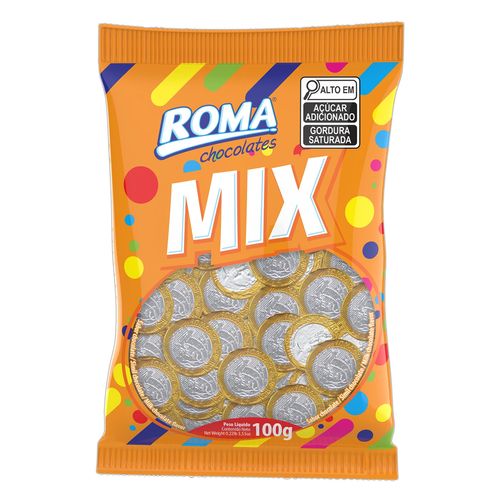 Moedas Sabor Chocolate ao Leite 100g - Roma