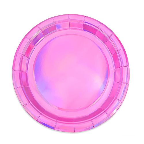 Prato de Papel Rosa Furtacor - 10 unidades