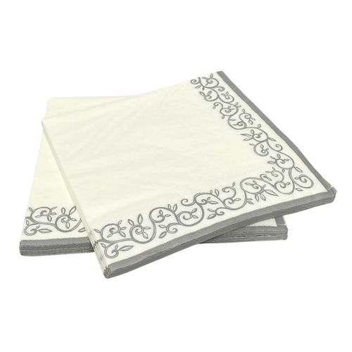 Guardanapo Arabesco Prata - 20 unidades
