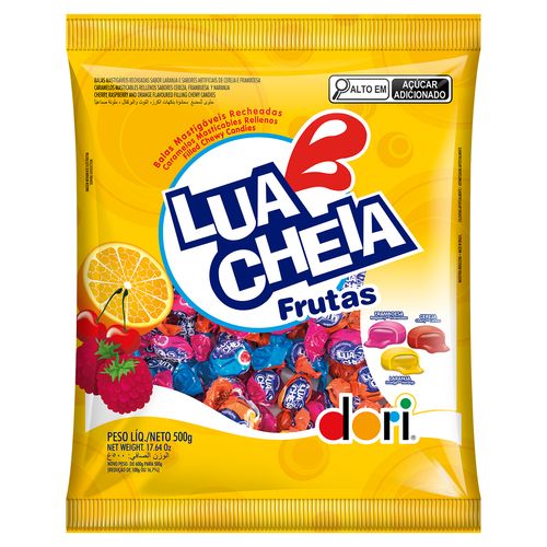 Bala Lua Cheia Frutas 500g