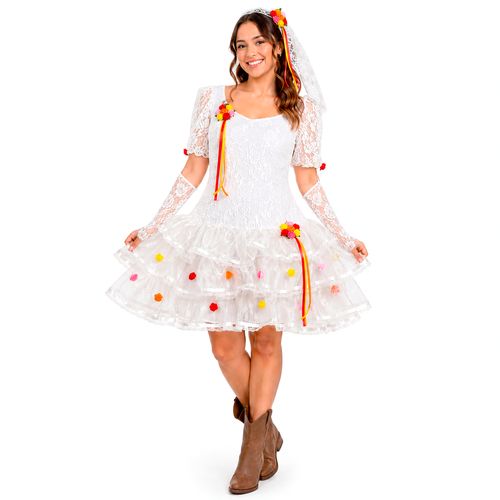 Vestido Junino Noiva Adulto