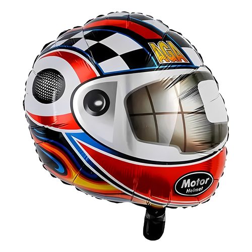 Balão Metalizado Capacete de Corrida 88cm