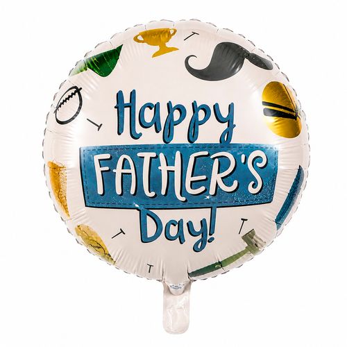 Balão Metalizado Redondo Happy Father's Day 18"