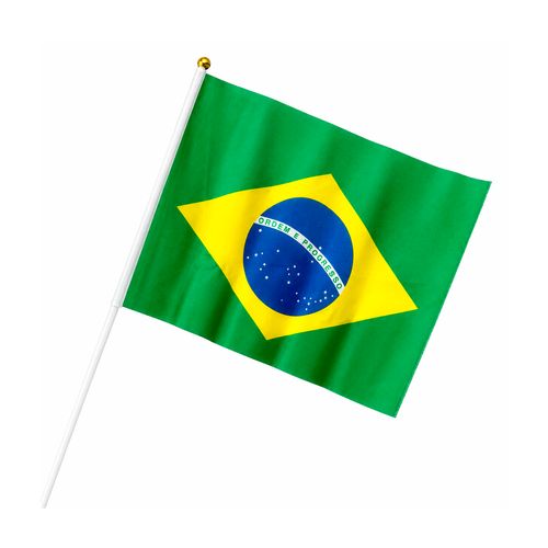 Bandeira do Brasil com Cabo 13x20cm