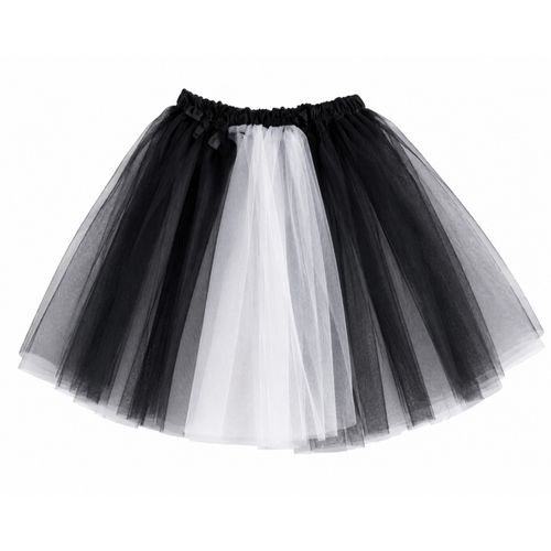 Saia Tutu Preta e Branca Adulto