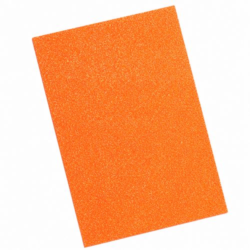 Placa de E.V.A. com Gliter Laranja