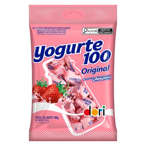 Bala Yogurte 100 Morango 100g