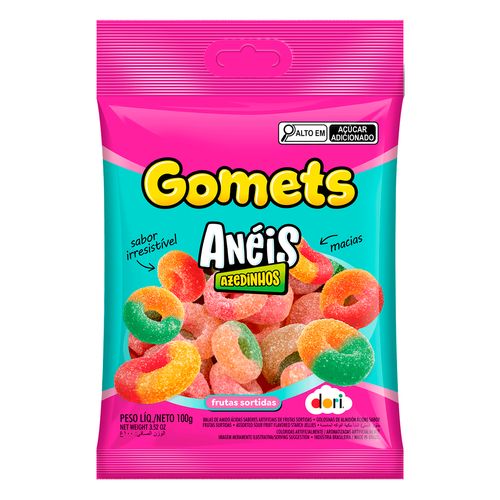 Gomets Goma Anel Ácido 100g