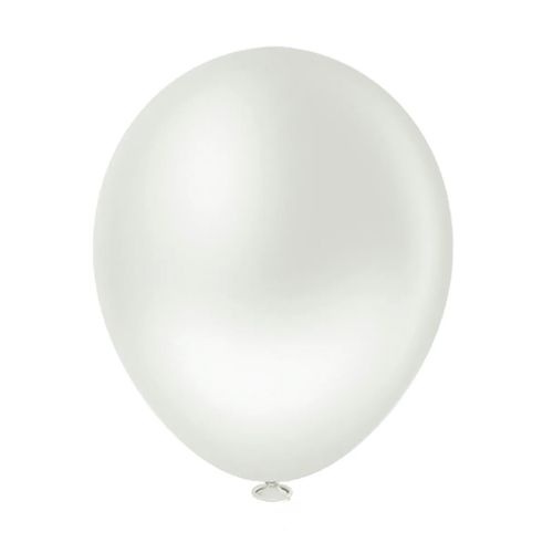 Balão 5 Pérola Branco - 25 unidades