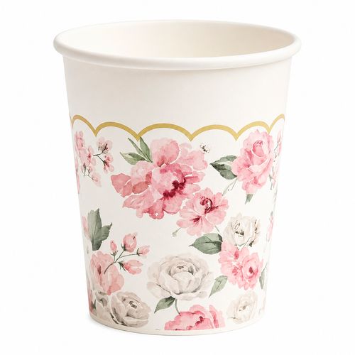 Copo de Papel Jardim Primavera - 08 unidades