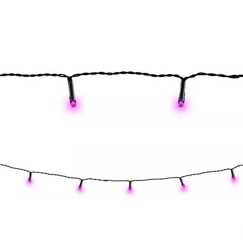 Cordão 100 LEDs Roxo Luz Fixa - 8m