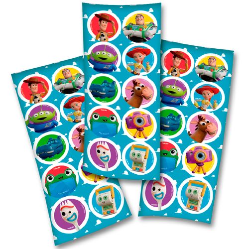 *Adesivo Redondo Toy Story 5 - 30 unidades