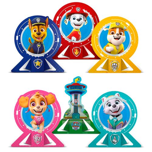 *Decoração de Mesa Patrulha Canina Core - 06 unidades