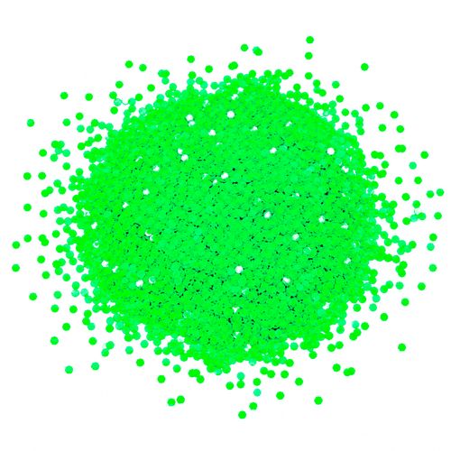 Mini Confete Hexagonal Verde Neon 1,2mm - 10 gramas