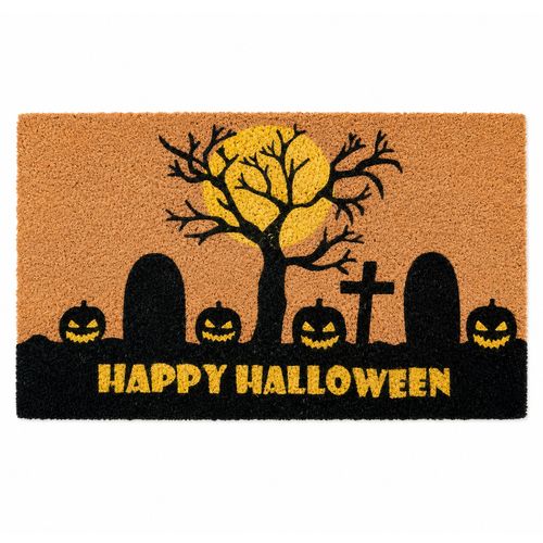 Capacho Halloween Cemitério - 33 x 60cm