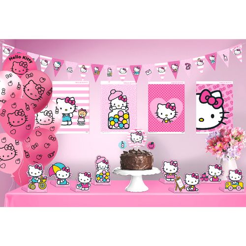 *Kit Festa Hello Kitty Rosa - 24 Peças