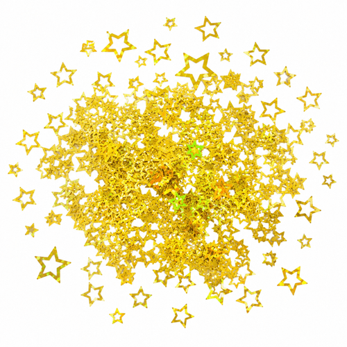 Confete Estrela Vazada Dourado - 15 gramas
