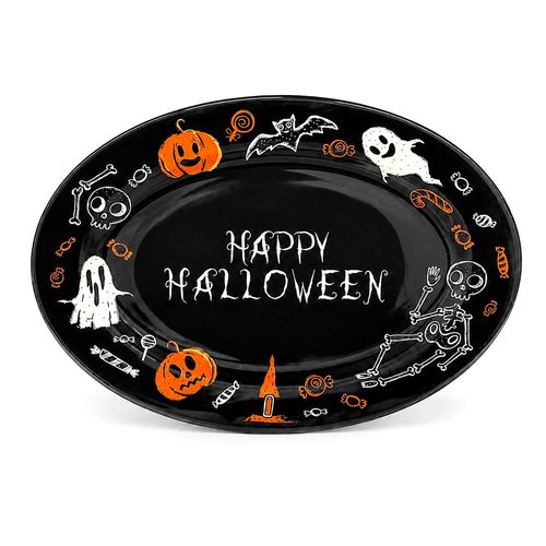 Travessa Melamina Oval Halloween - 35,5cm