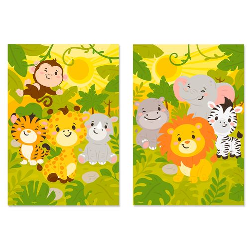 *Cartaz Decorativo Safari Baby - 02 unidades