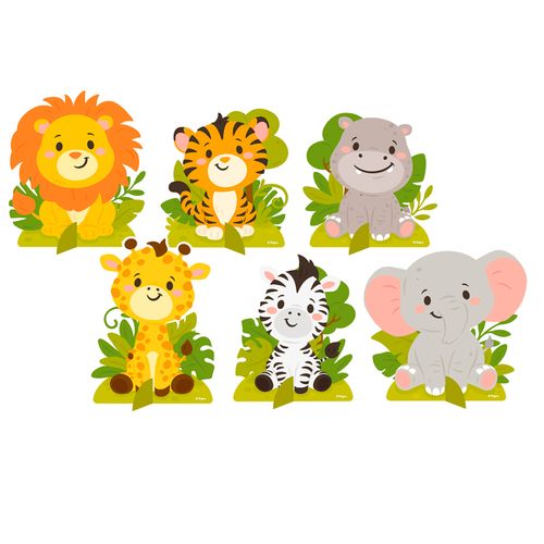 *Decoração de Mesa Safari Baby - 06 unidades