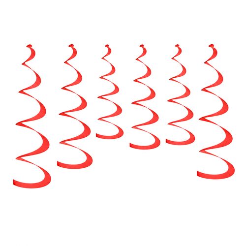 Pendente Espiral Vermelho - 06 unidades