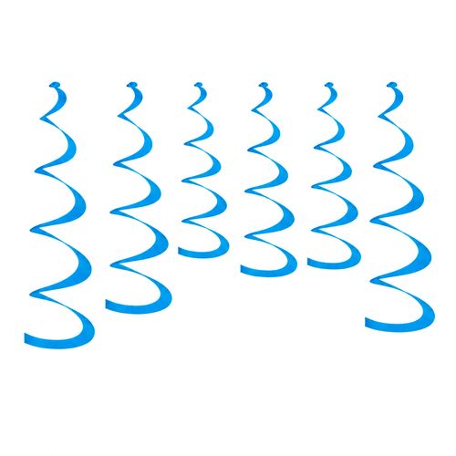 Pendente Espiral Azul - 06 unidades