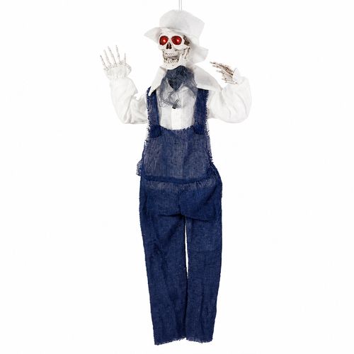 Boneco Esqueleto Jeans com Luz Som e Movimento - 90cm