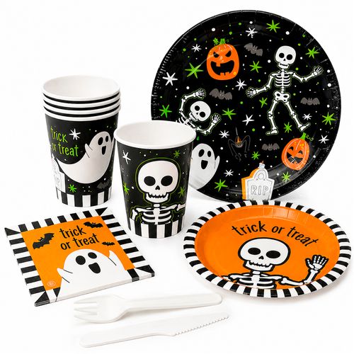 *Kit Descartáveis Halloween Travessura - 60 peças